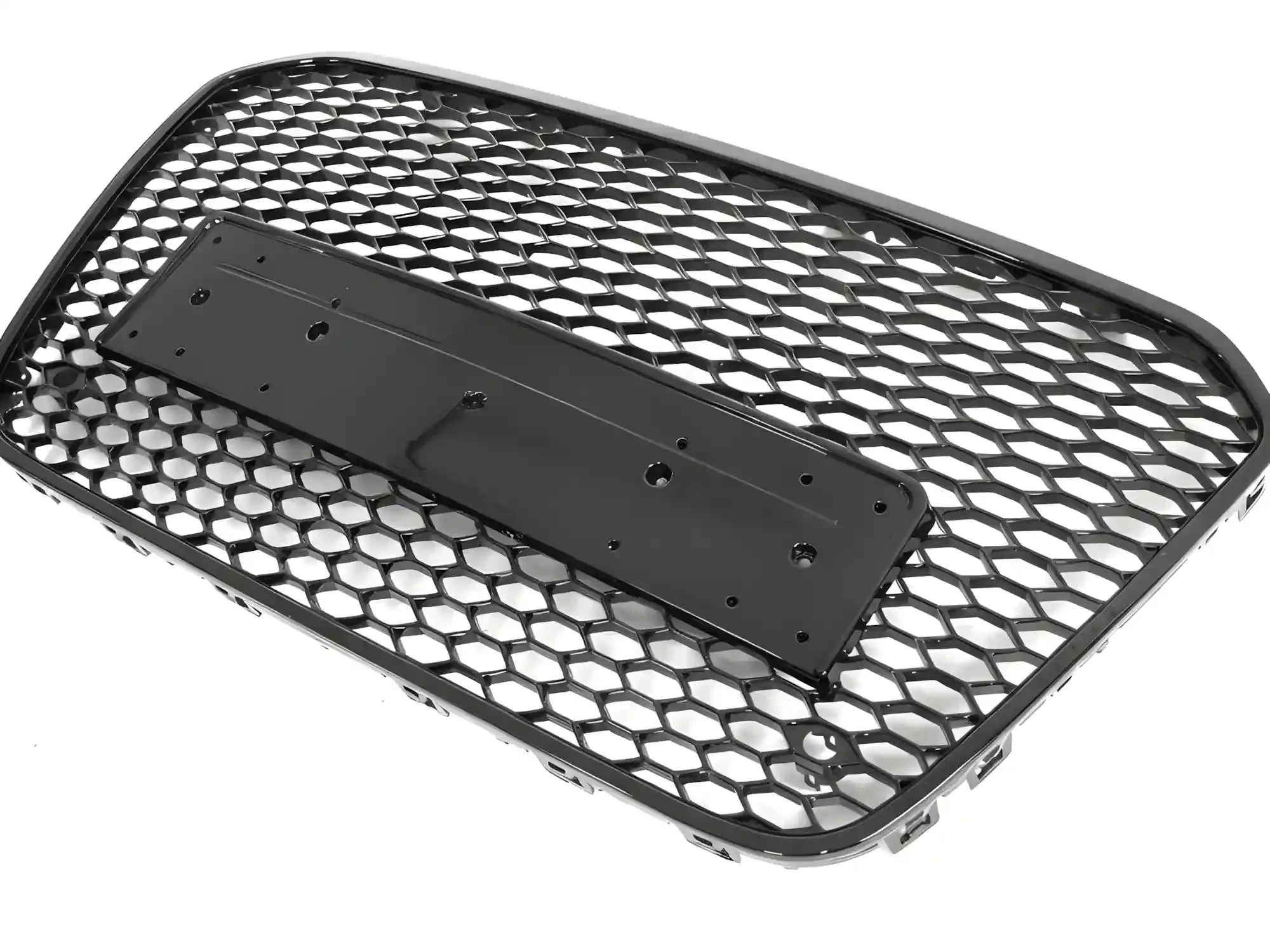 Grill Audi A6 (C7) 2011 - 2014 │ Sportsgrill RS-stil - svart høyglans PDC – bilde 3