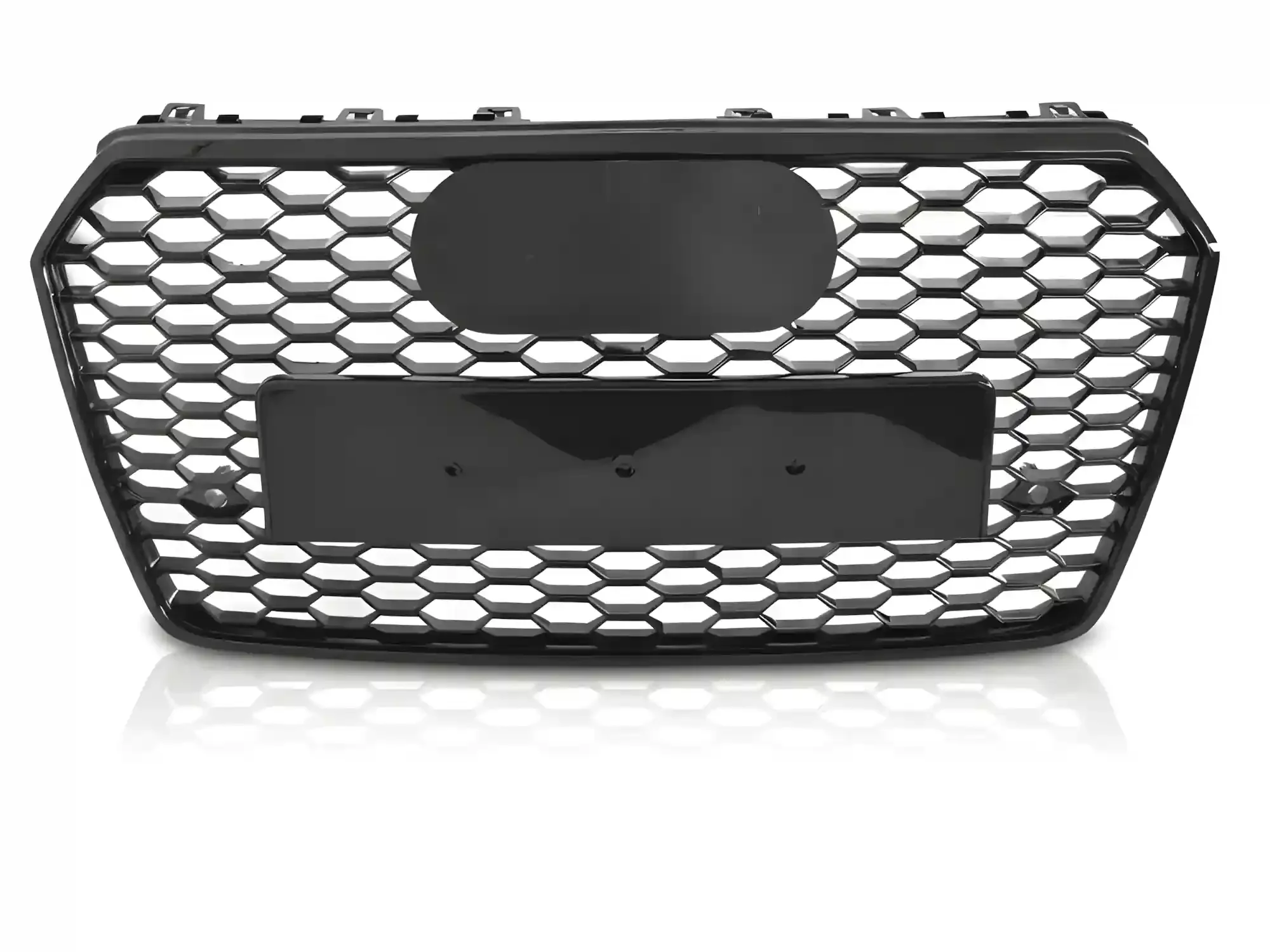 Grill Audi A7 (C7) 2014 - 2018 │ Sportsgrill RS-stil - svart høyglans PDC – bilde 2