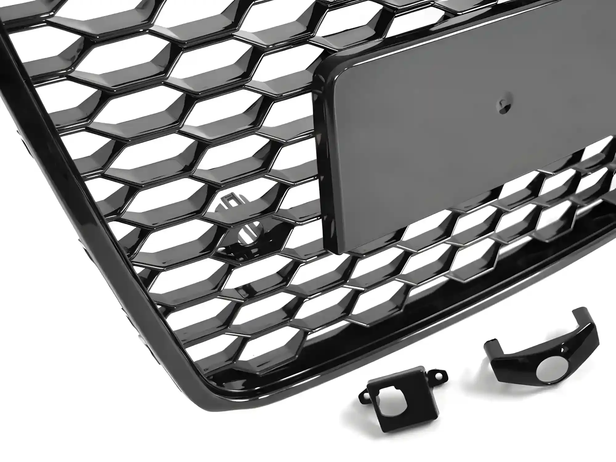Grill Audi A7 (C7) 2014 - 2018 │ Sportsgrill RS-stil - svart høyglans PDC – bilde 3