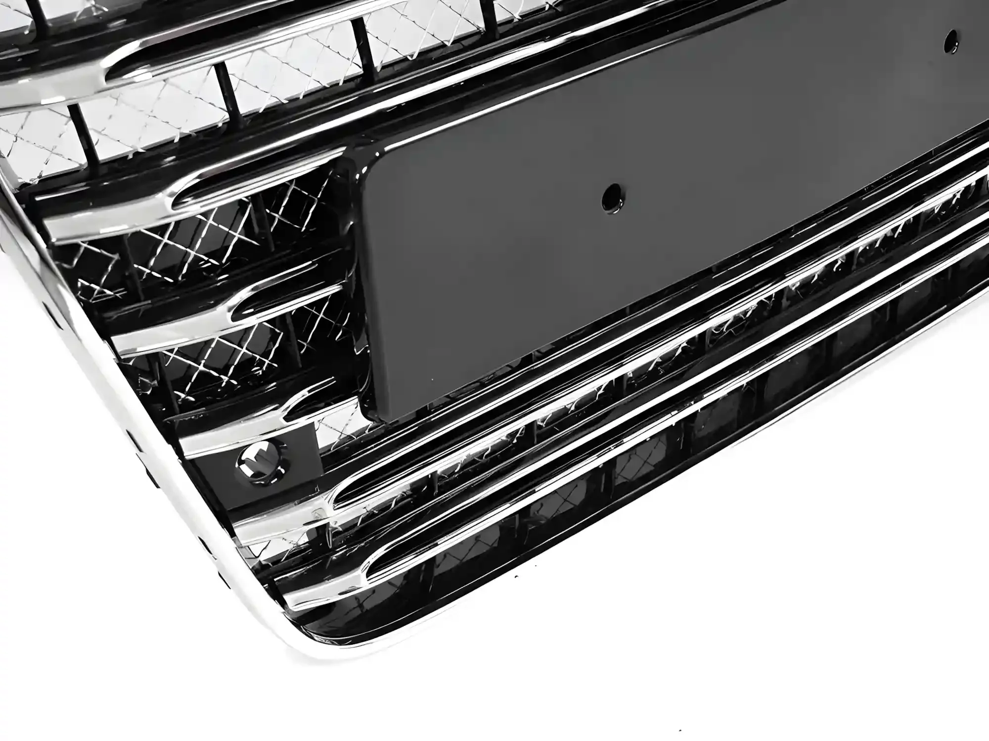 Grill Audi A8 (D4) 2009 - 2013 │ Sportsgrill - svart / chrome PDC – bilde 3