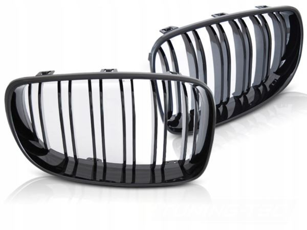 Grill BMW 1 (E81 / E82 / E87 / E88) 2007 - 2012 │ Sportsgrill M Performance-stil - svart høyglans double bar