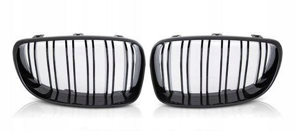 Grill BMW 1 (E81 / E82 / E87 / E88) 2007 - 2012 │ Sportsgrill M Performance-stil - svart høyglans double bar – bilde 2