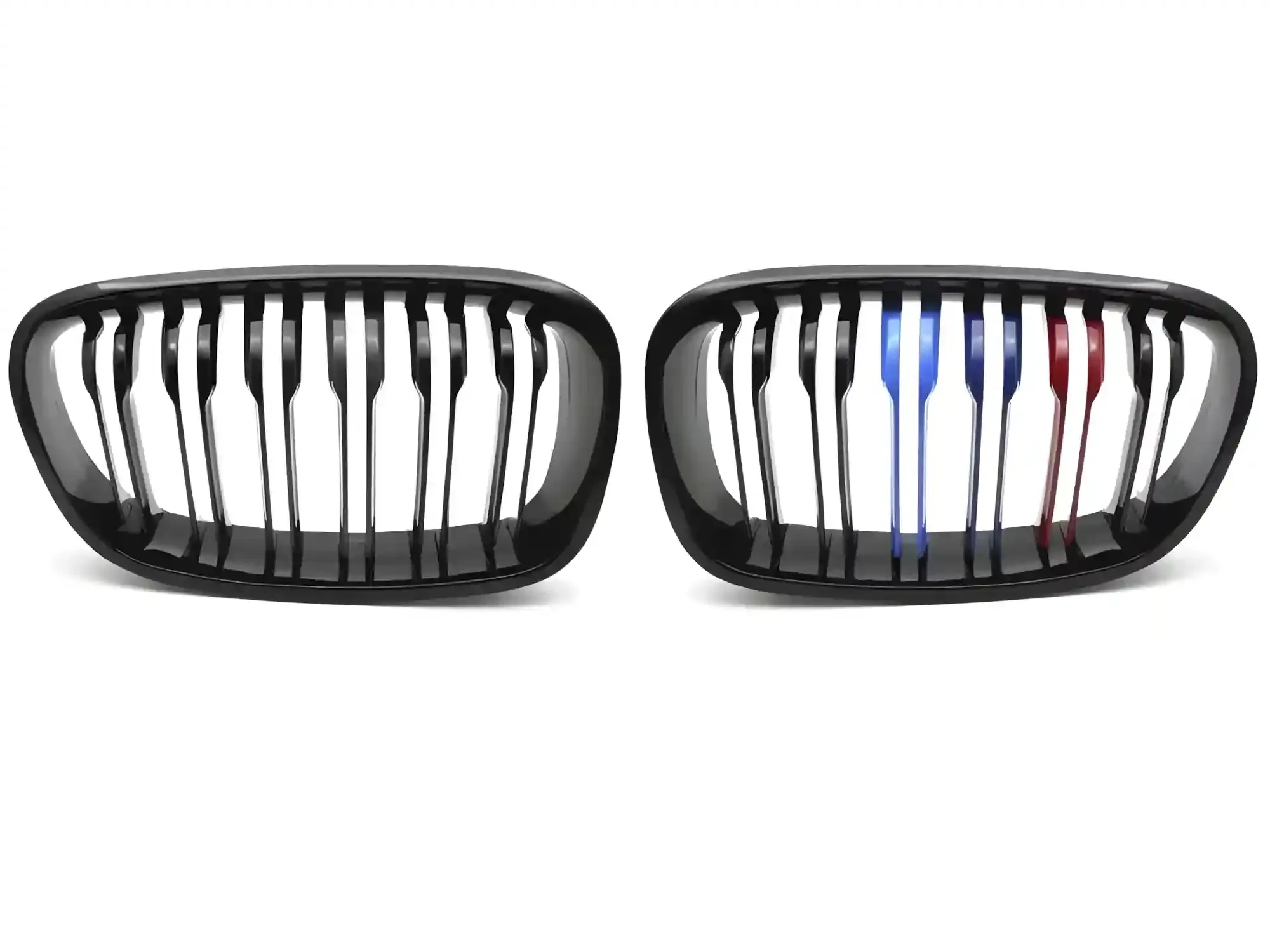 Grill BMW 1 (F20 / F21) 2011 - 2014 │ Sportsgrill M Performance-stil - gloss black tri-colour double bar – bilde 2