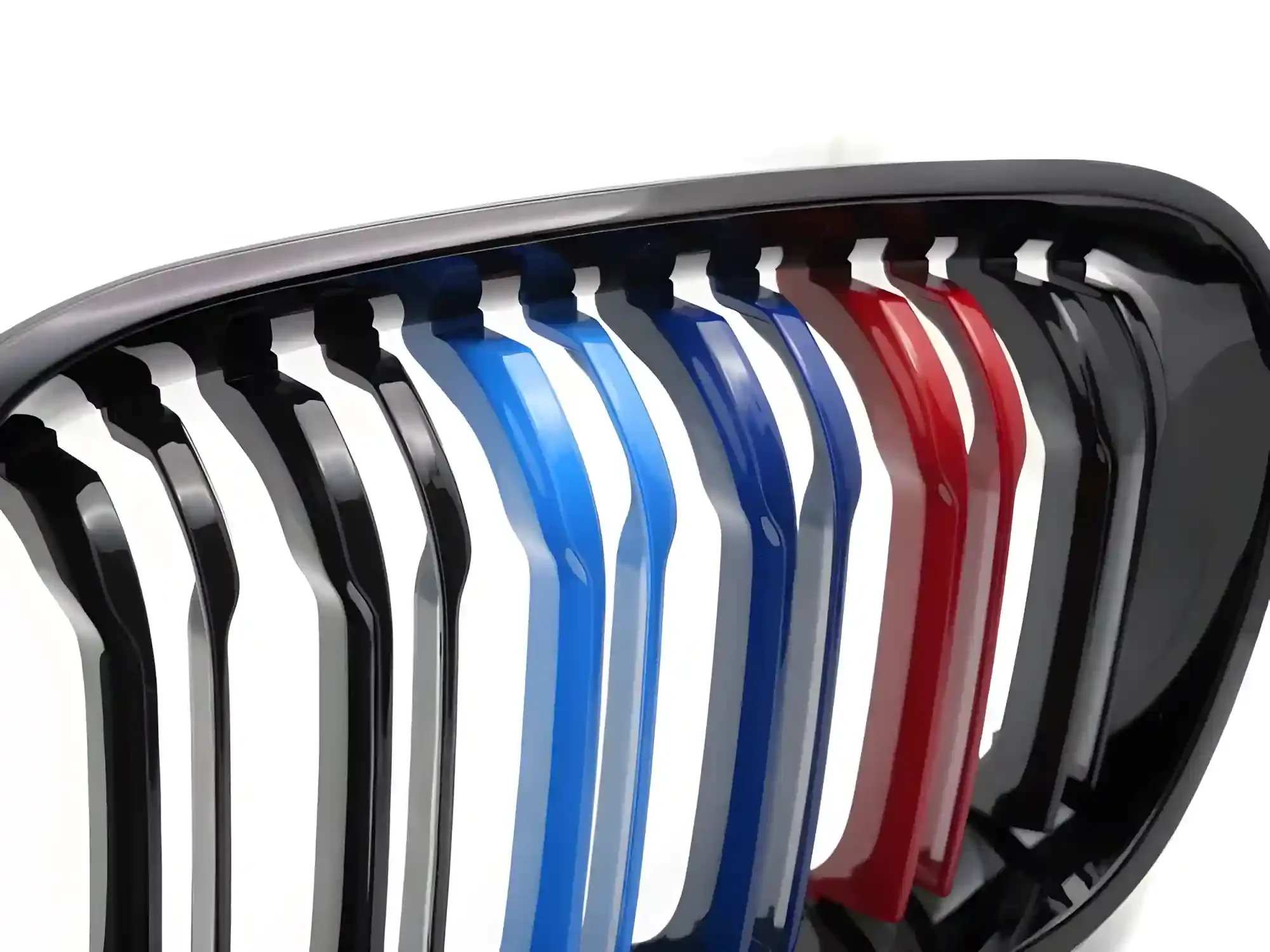 Grill BMW 1 (F20 / F21) 2011 - 2014 │ Sportsgrill M Performance-stil - gloss black tri-colour double bar – bilde 3