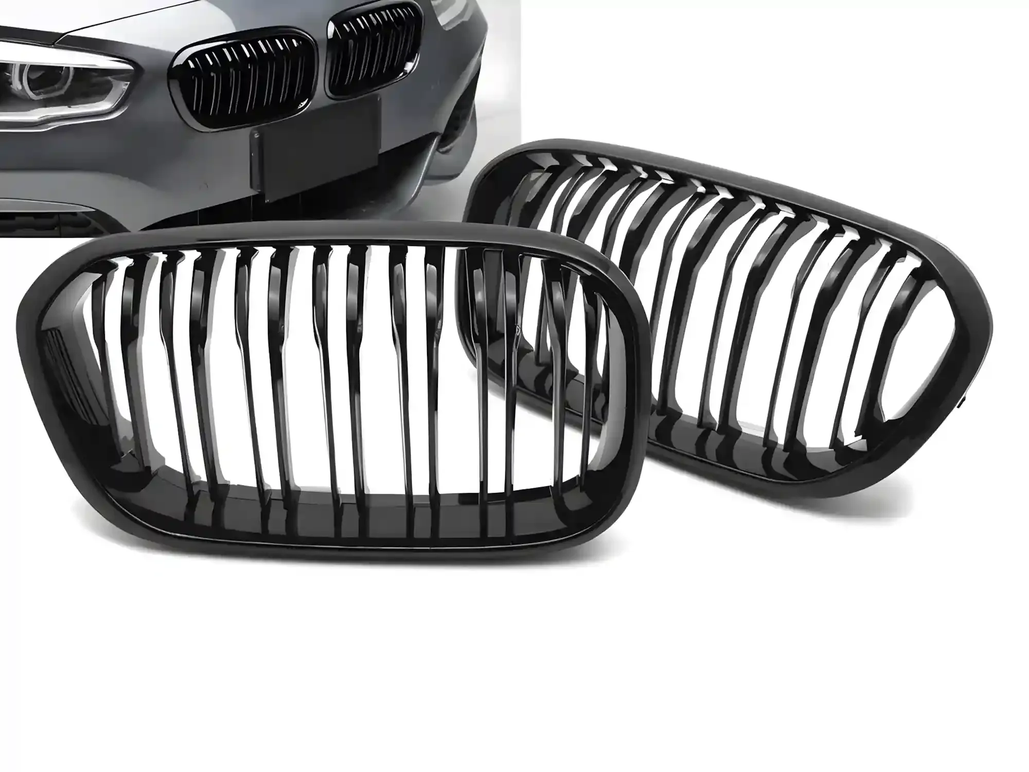 Grill BMW 1 (F20 / F21) Facelift 2015 - 2018 │ Sportsgrill - svart høyglans double bar
