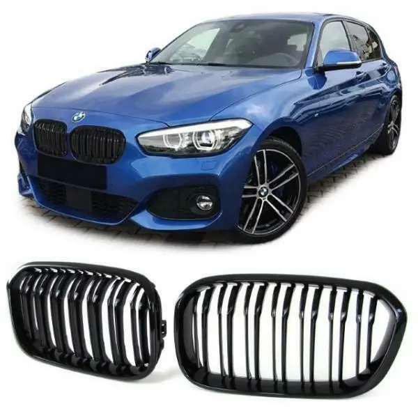 Grill BMW 1 (F20 / F21) LCI 2015 - 2019 | GLOSSY BLACK DOUBLE BAR