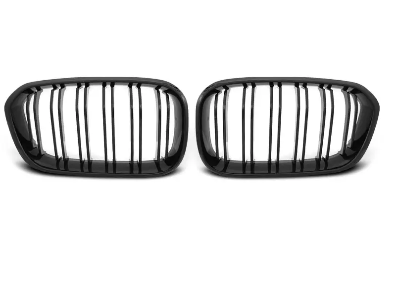 Grill BMW 1 (F20 / F21) LCI 2015 - 2019 | GLOSSY BLACK DOUBLE BAR – bilde 5