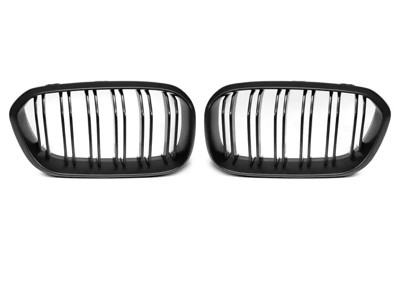 Grill BMW 1 (F20 / F21) LCI 2015 - 2019 | MATT BLACK DOUBLE BAR – bilde 2