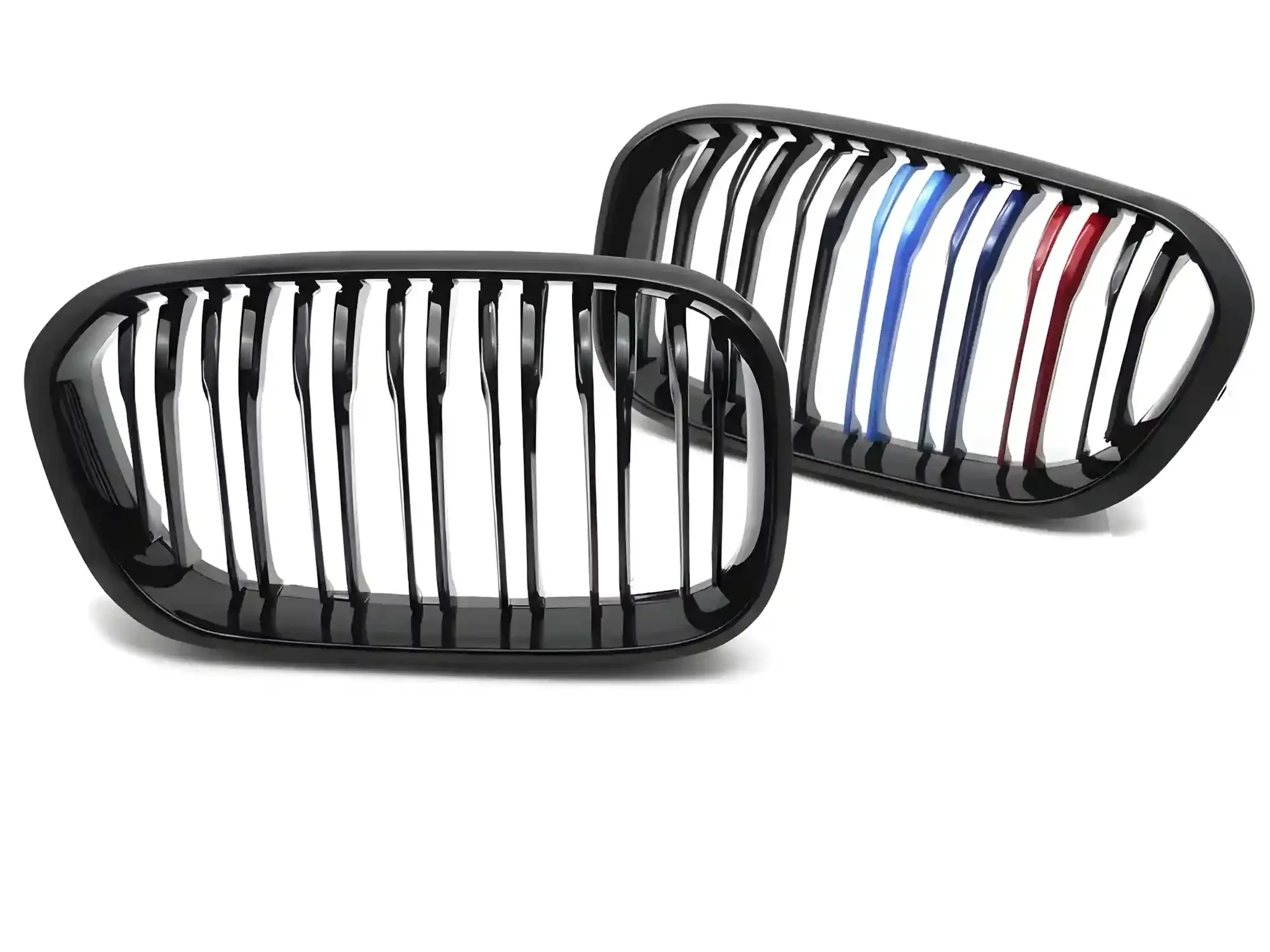 Grill BMW 1 (F20 / F21) LCI 2015 - 2020  │ Sportsgrill M Performance-stil - gloss black tri-colour double bar – bilde 2