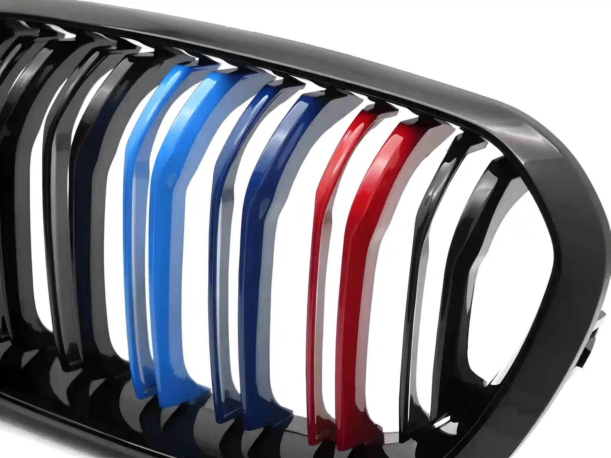Grill BMW 1 (F20 / F21) LCI 2015 - 2020  │ Sportsgrill M Performance-stil - gloss black tri-colour double bar – bilde 4