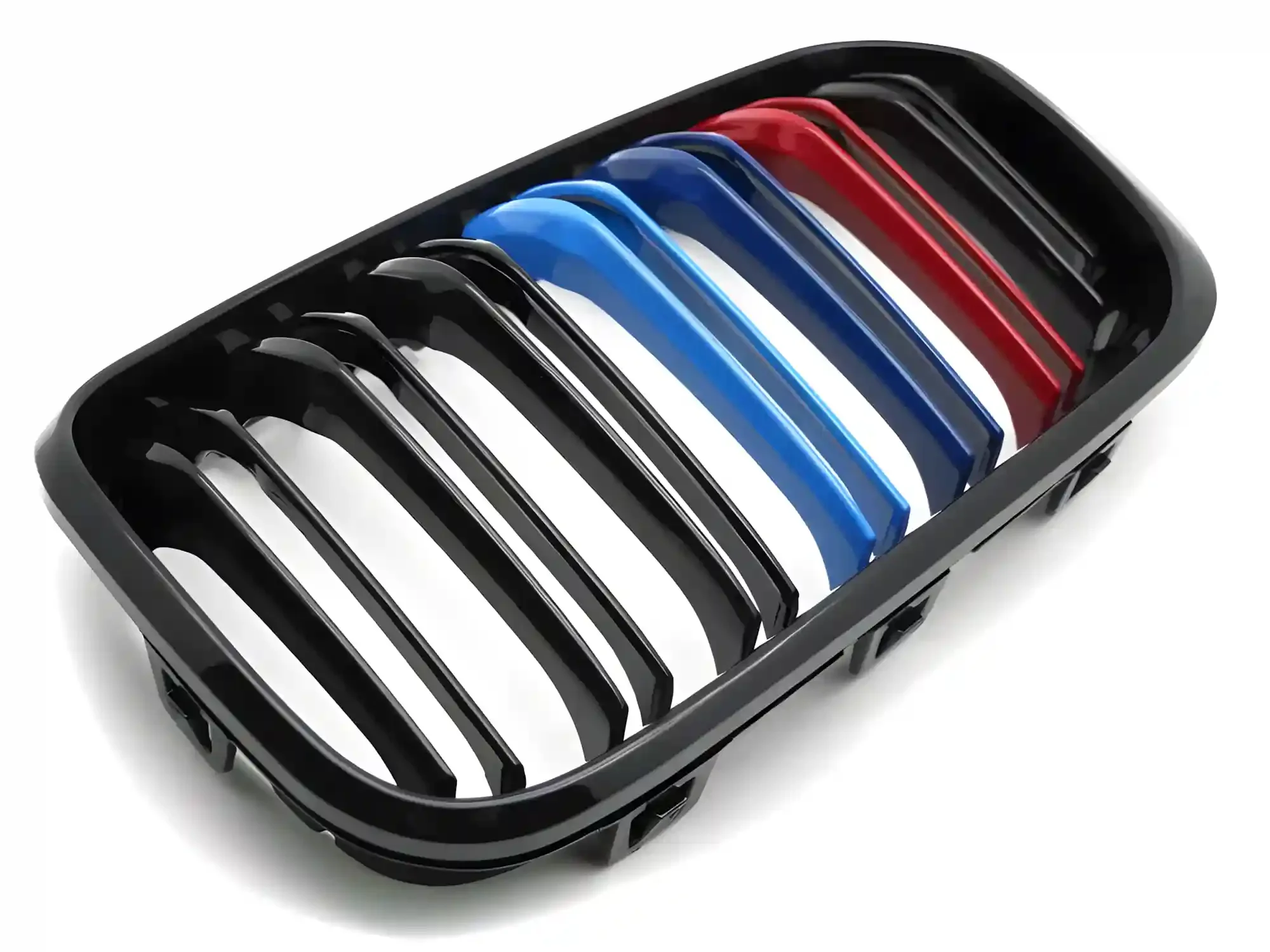 Grill BMW 1 (F20 / F21) LCI 2015 - 2020  │ Sportsgrill M Performance-stil - gloss black tri-colour double bar – bilde 5
