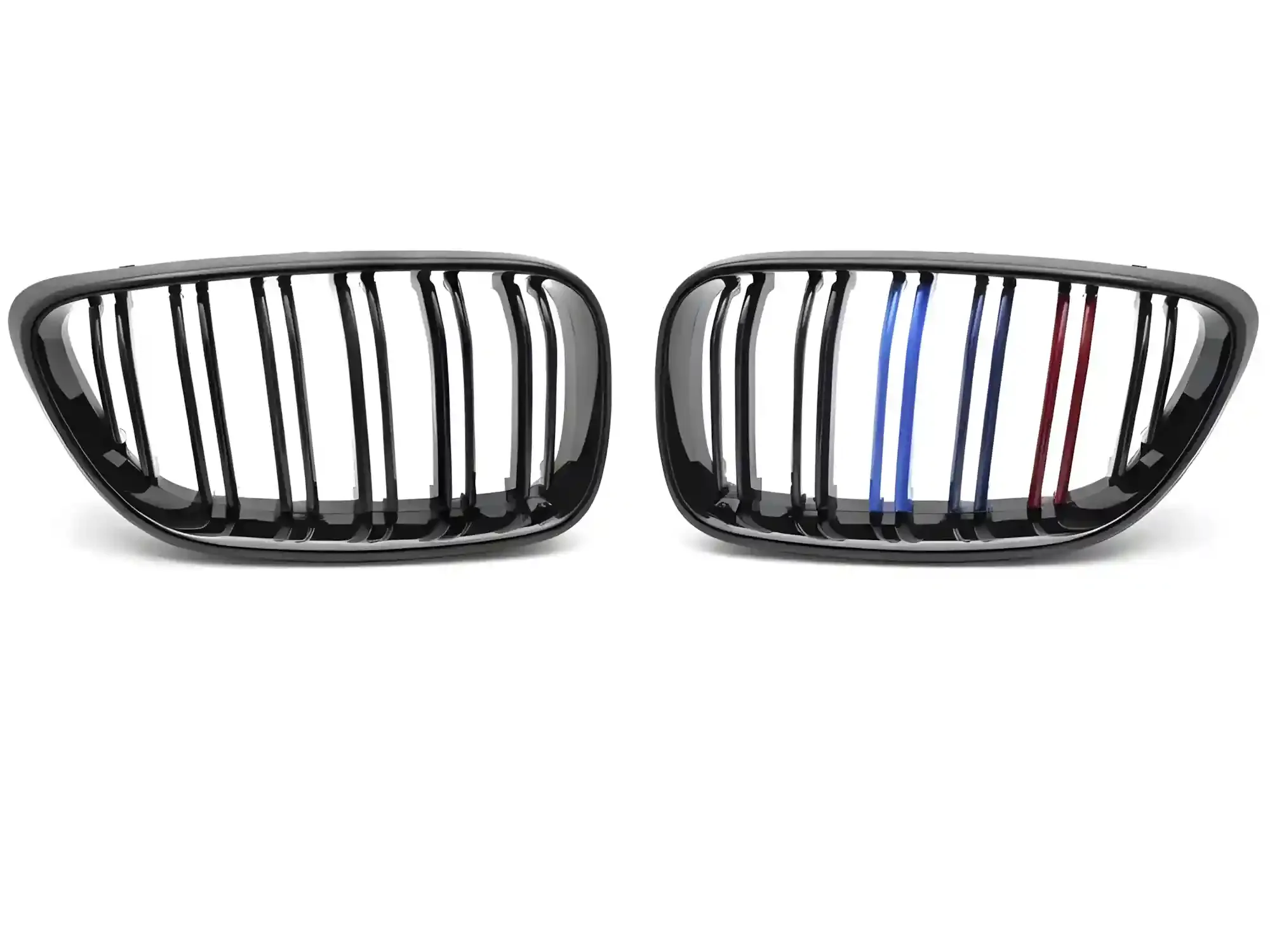 Grill BMW 2 (F22 / F23) 2013 - 2021 │ Sportsgrill M Performance-stil - gloss black tri-colour double bar – bilde 2