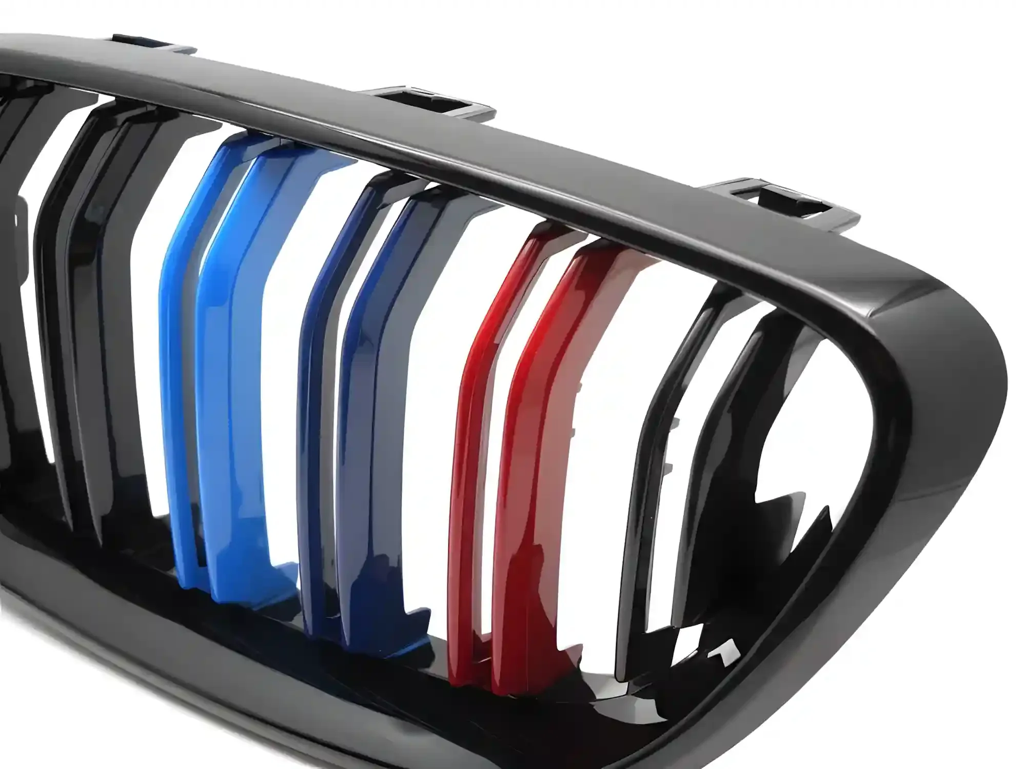 Grill BMW 2 (F22 / F23) 2013 - 2021 │ Sportsgrill M Performance-stil - gloss black tri-colour double bar – bilde 3