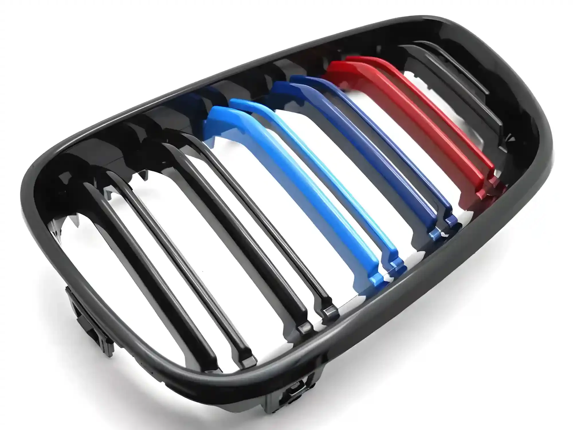 Grill BMW 2 (F22 / F23) 2013 - 2021 │ Sportsgrill M Performance-stil - gloss black tri-colour double bar – bilde 4