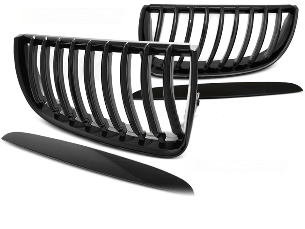 Grill BMW 3 (E90/E91) 2005-2008 | GLOSSY BLACK – bilde 2