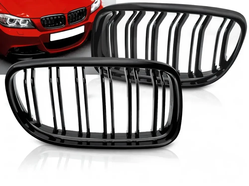 Grill BMW 3 (E90 / E91) Facelift 2009 - 2011 │ Sportsgrill - svart høyglans double bar