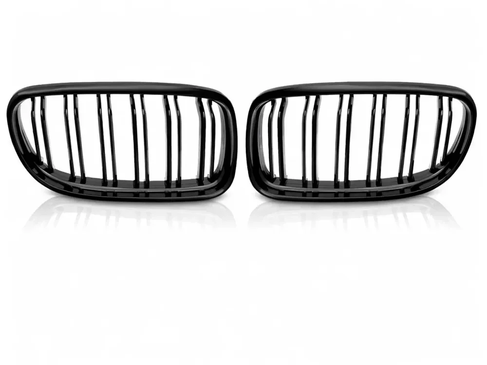 Grill BMW 3 (E90 / E91) Facelift 2009 - 2011 │ Sportsgrill - svart høyglans double bar – bilde 3