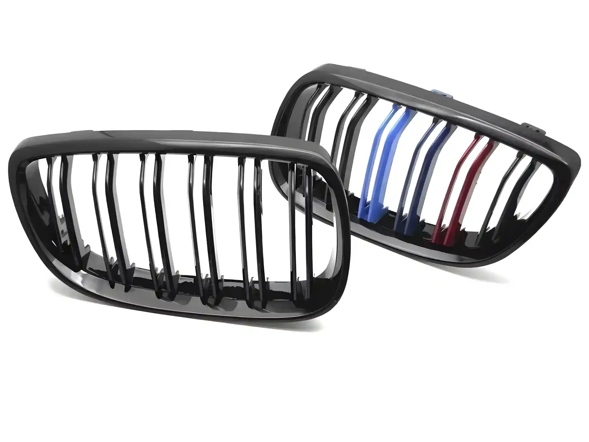 Grill BMW 3 (E92 / E93) 2006 - 2010 │ Sportsgrill M Performance-stil - svart høyglans tri-colour double bar