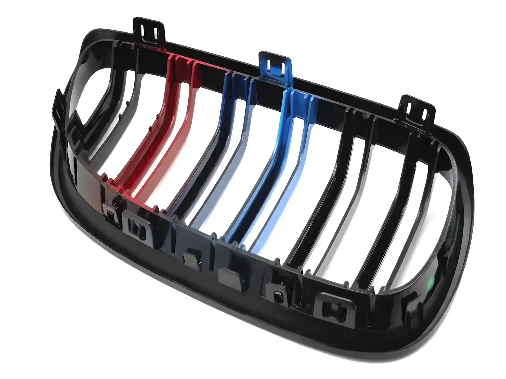 Grill BMW 3 (E92 / E93) 2006 - 2010 │ Sportsgrill M Performance-stil - svart høyglans tri-colour double bar – bilde 5