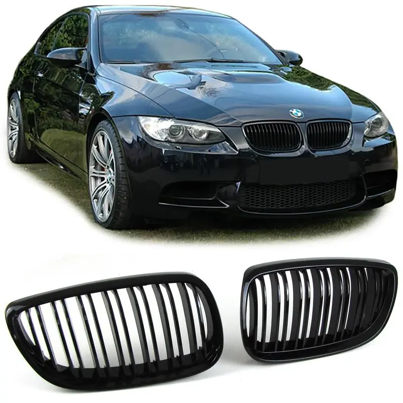 Grill BMW 3 (E92/E93) 2007 - 2010 | GLOSSY BLACK DOUBLE BAR SPORT LOOK – bilde 3