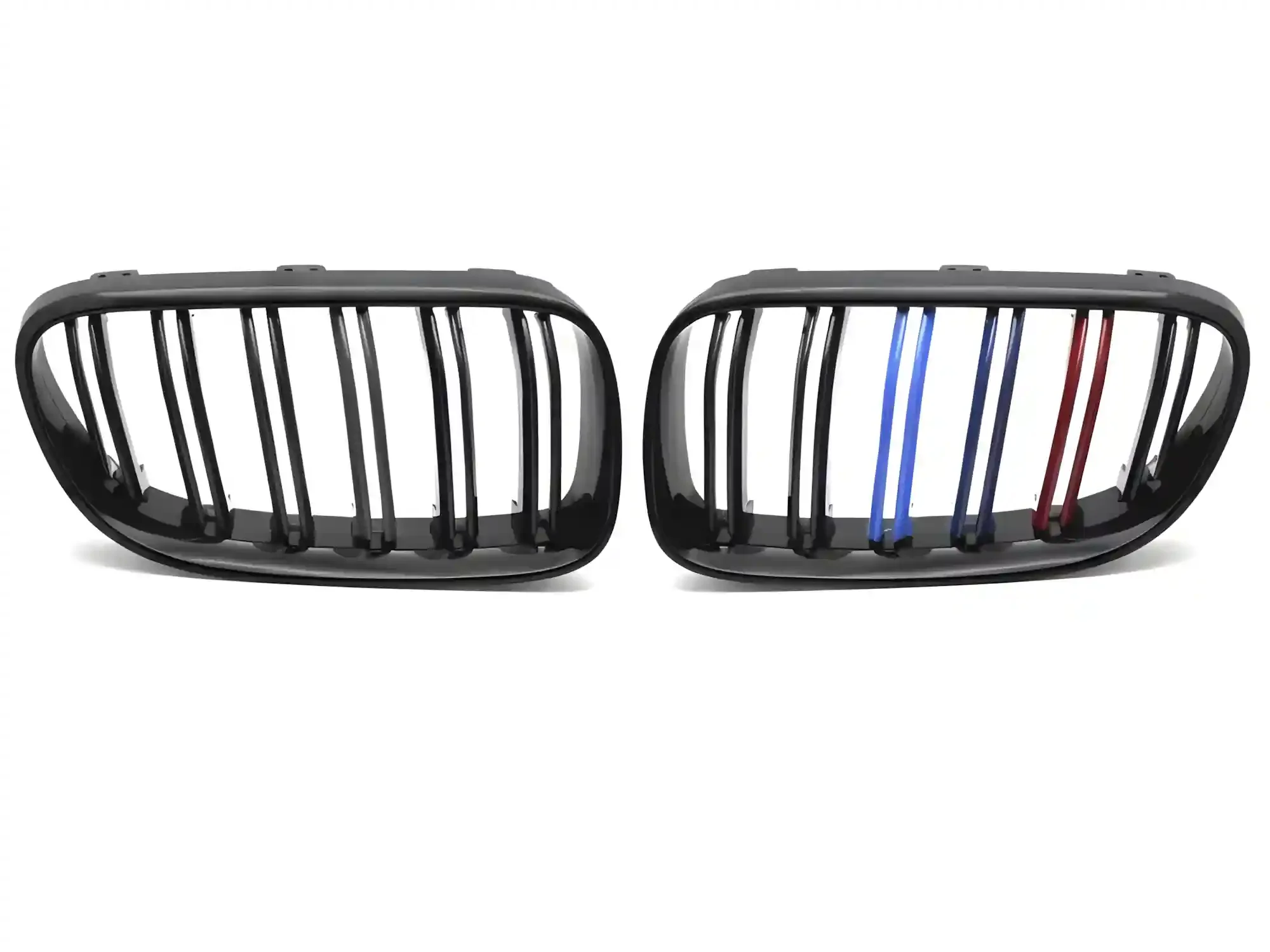 Grill BMW 3 (E92 / E93) LCI 2010 - 2013 │ Sportsgrill M Performance-stil - svart høyglans tri-colour double slat – bilde 2