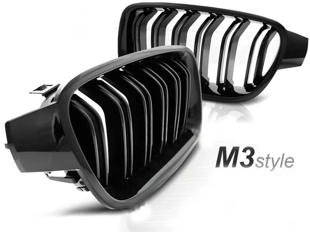 Grill BMW 3 (F30/F31) 2011 - 2018 | GLOSSY BLACK SPORT LOOK – bilde 2