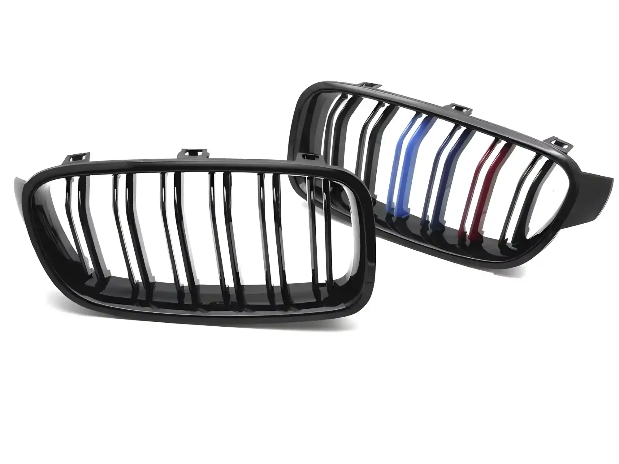 Grill BMW 3 (F30 / F31) 2011 - 2018 │ Sportsgrill double bar - svart høyglans tri-colour
