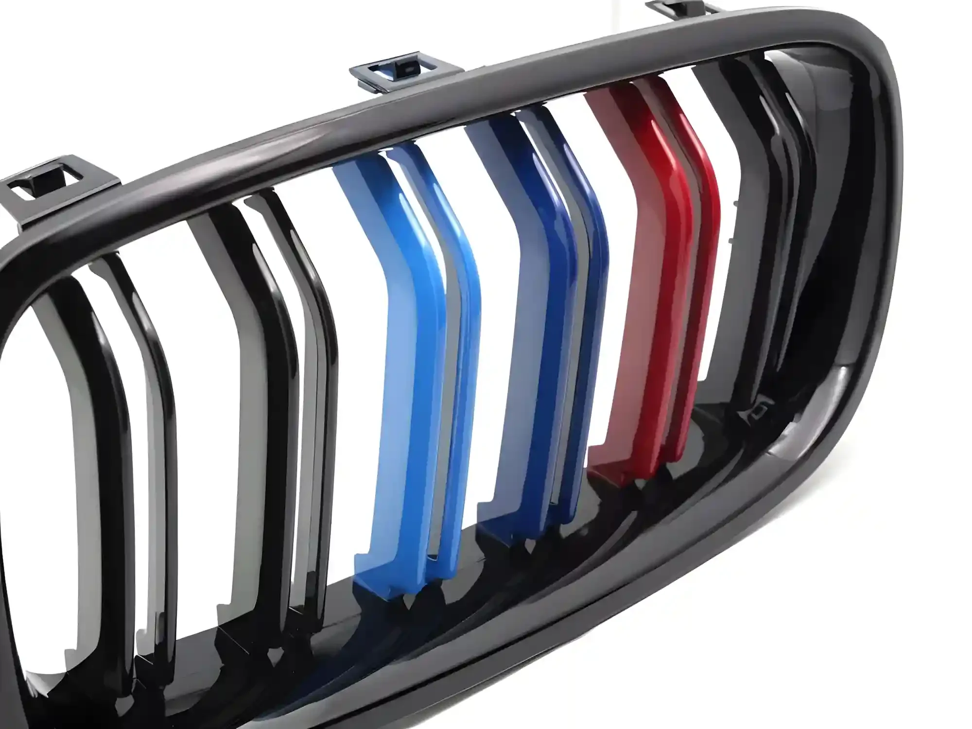 Grill BMW 3 (F30 / F31) 2011 - 2018 │ Sportsgrill double bar - svart høyglans tri-colour – bilde 3