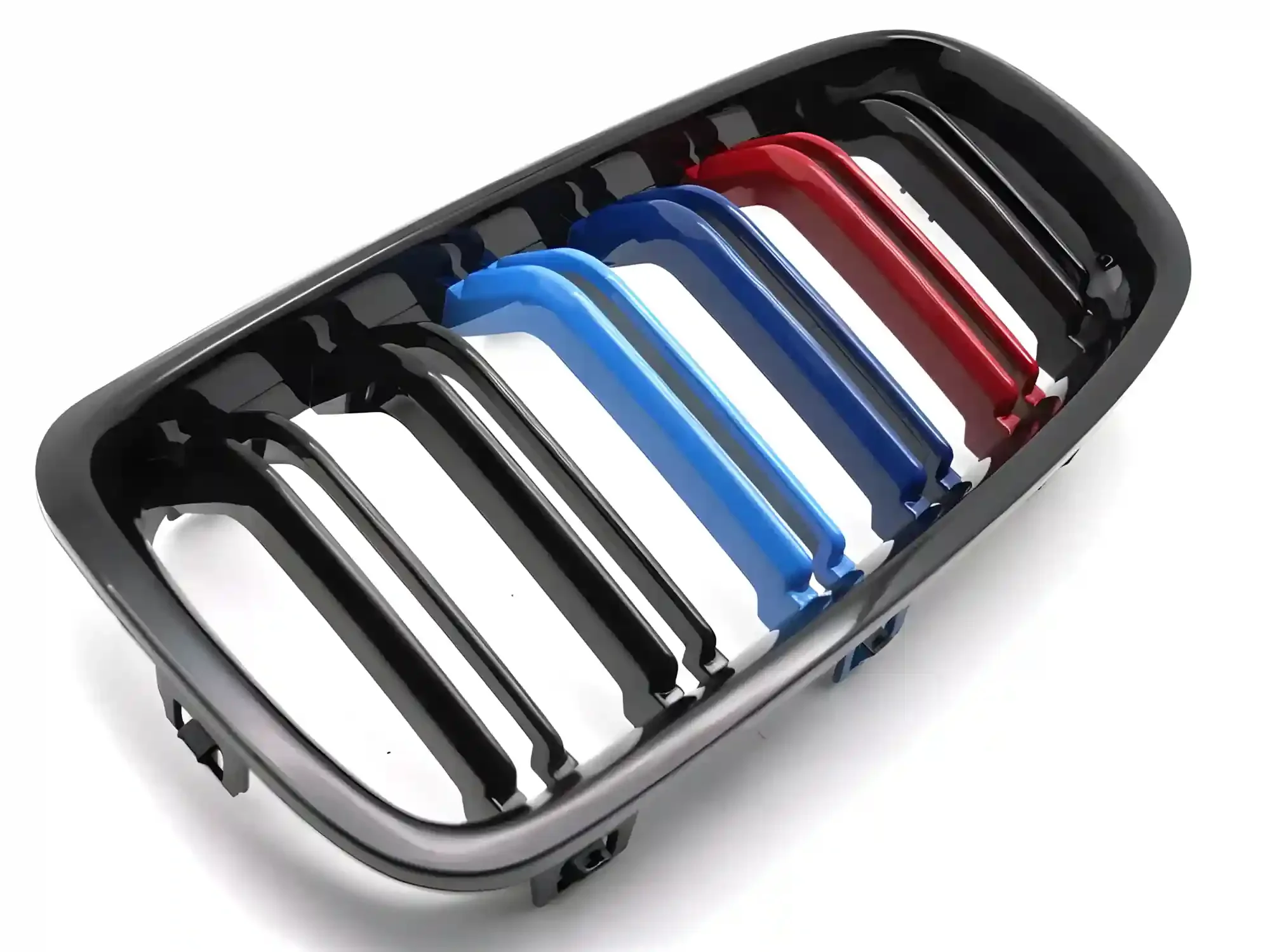 Grill BMW 3 (F30 / F31) 2011 - 2018 │ Sportsgrill double bar - svart høyglans tri-colour – bilde 4