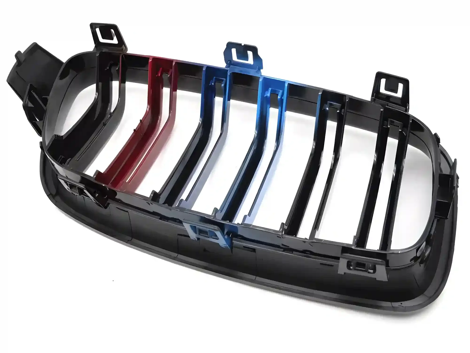 Grill BMW 3 (F30 / F31) 2011 - 2018 │ Sportsgrill double bar - svart høyglans tri-colour – bilde 5