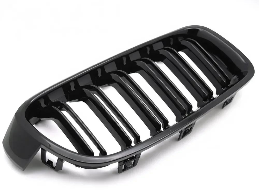 Grill BMW 3 (F30 / F31) 2011 - 2018 │ Sportsgrill M Performance-stil - svart høyglans double bar – bilde 3