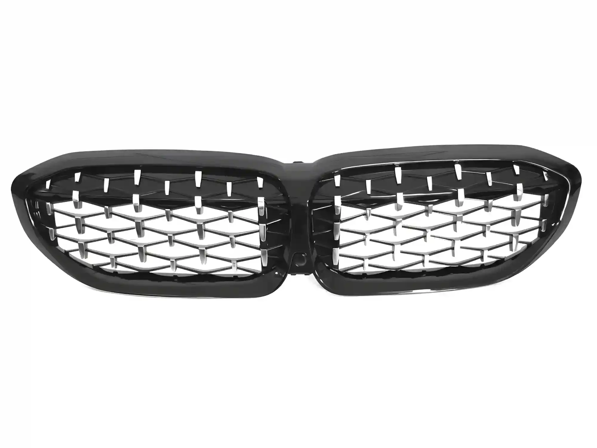Grill BMW 3 (G20 / G21) 2019 - 2022 │ Diamond-grill - gloss black / chrome – bilde 2