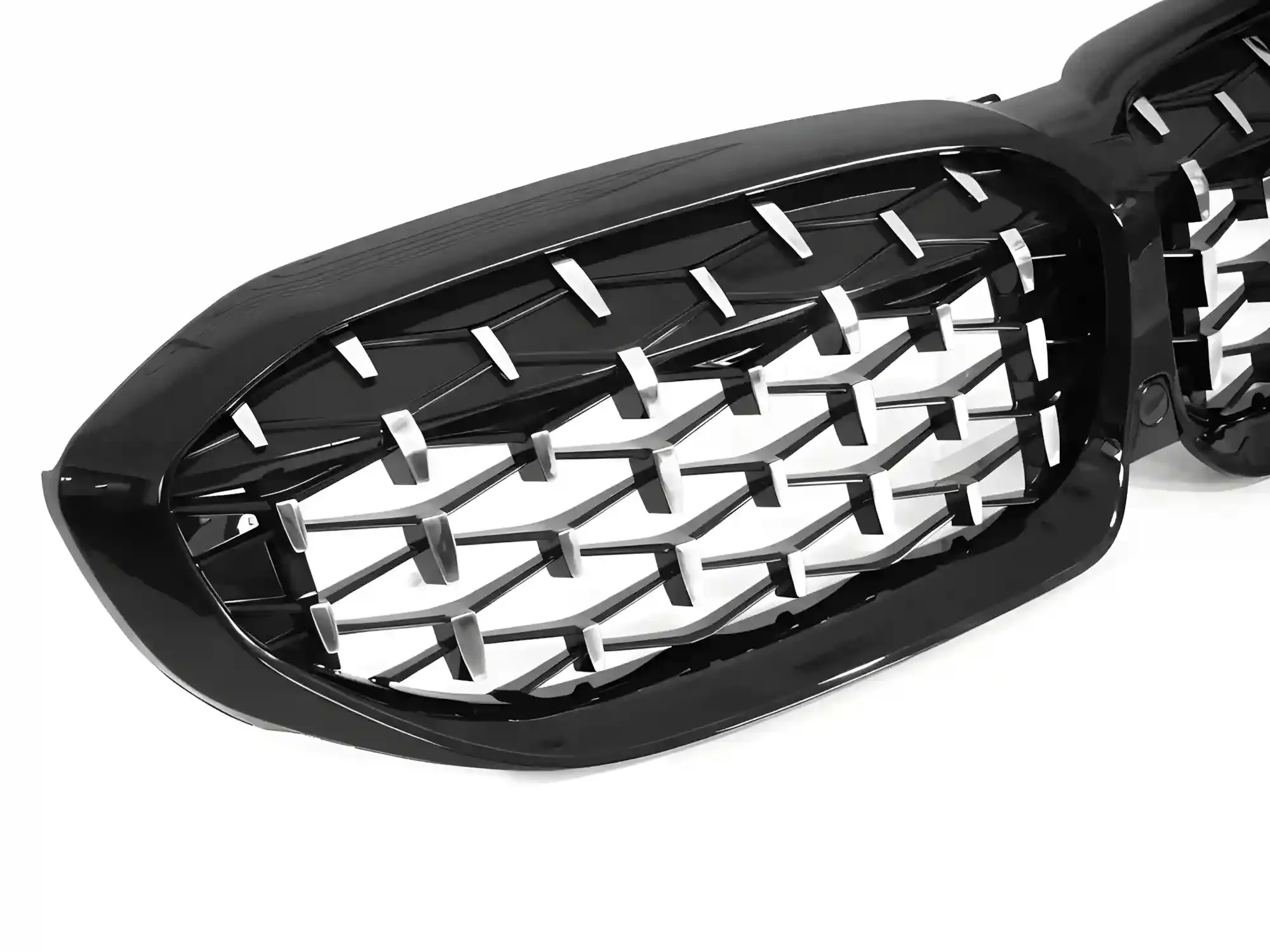 Grill BMW 3 (G20 / G21) 2019 - 2022 │ Diamond-grill - gloss black / chrome – bilde 3