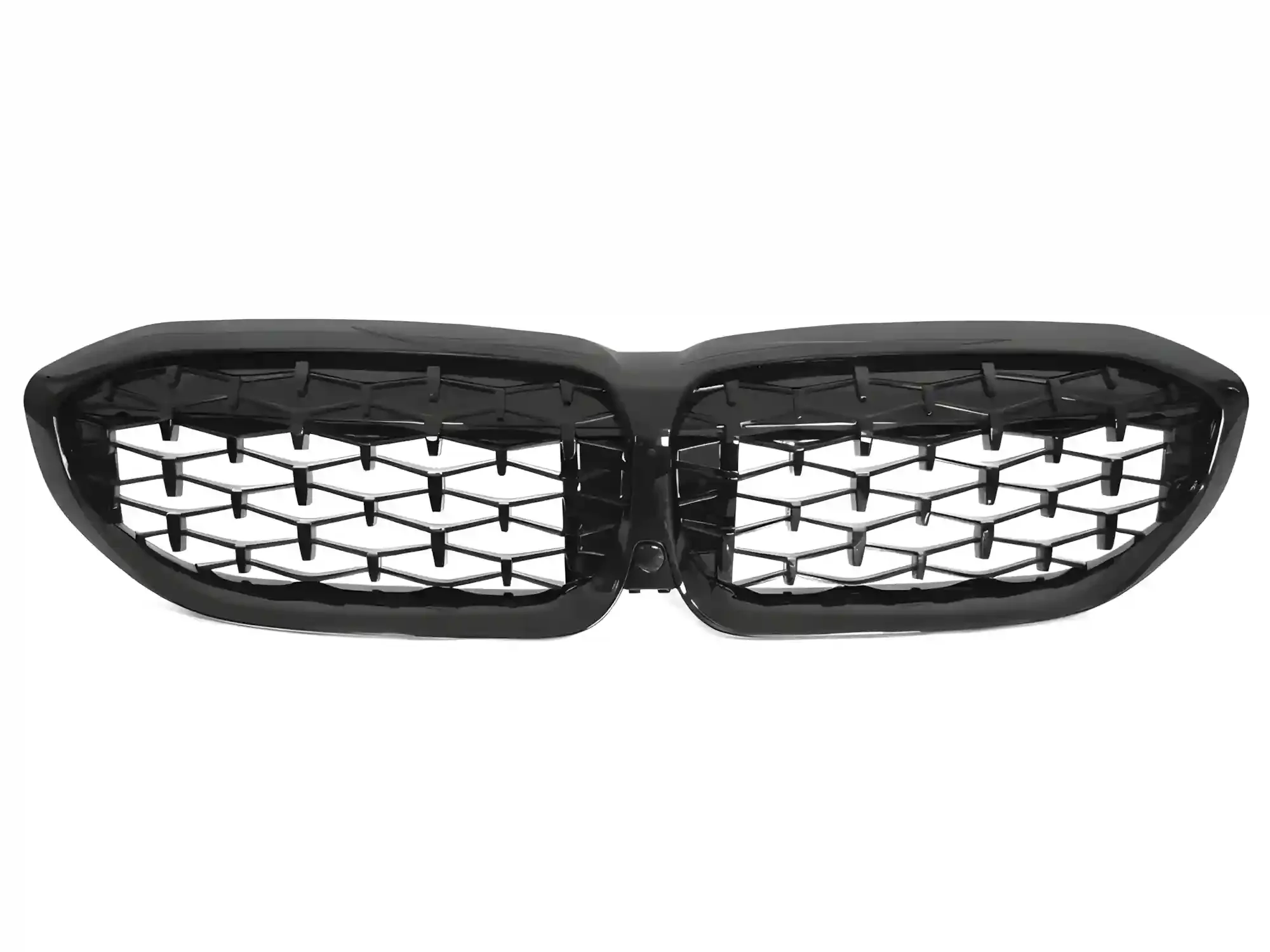Grill BMW 3 (G20 / G21) 2019 - 2022 │ Diamond-grill - svart høyglans med kameraåpning – bilde 2