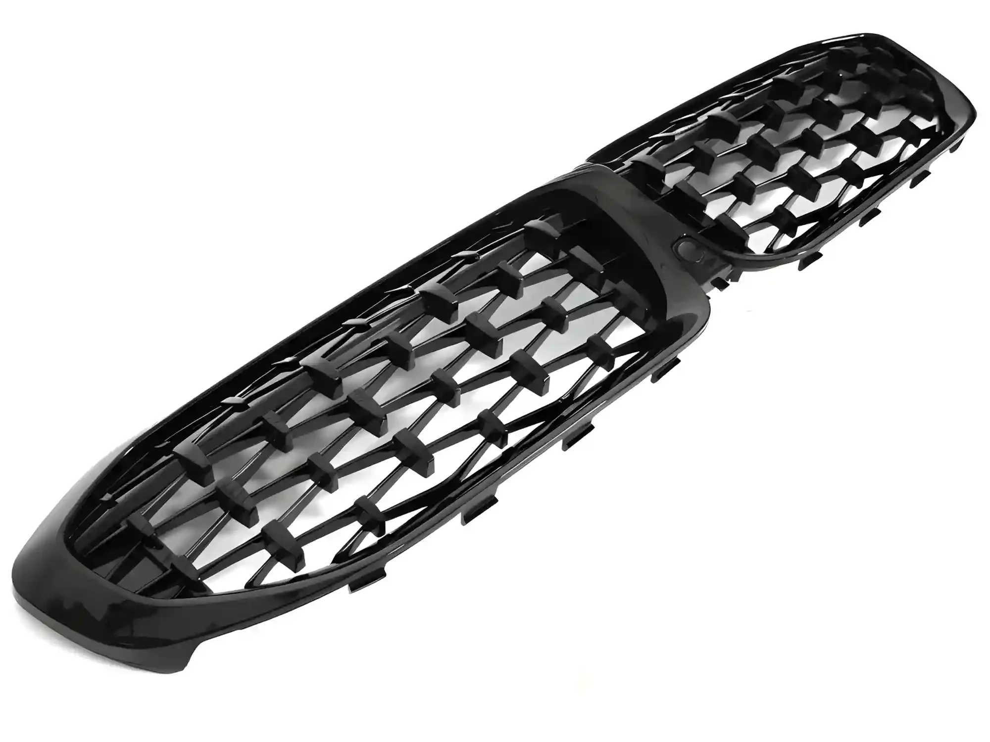 Grill BMW 3 (G20 / G21) 2019 - 2022 │ Diamond-grill - svart høyglans med kameraåpning – bilde 4