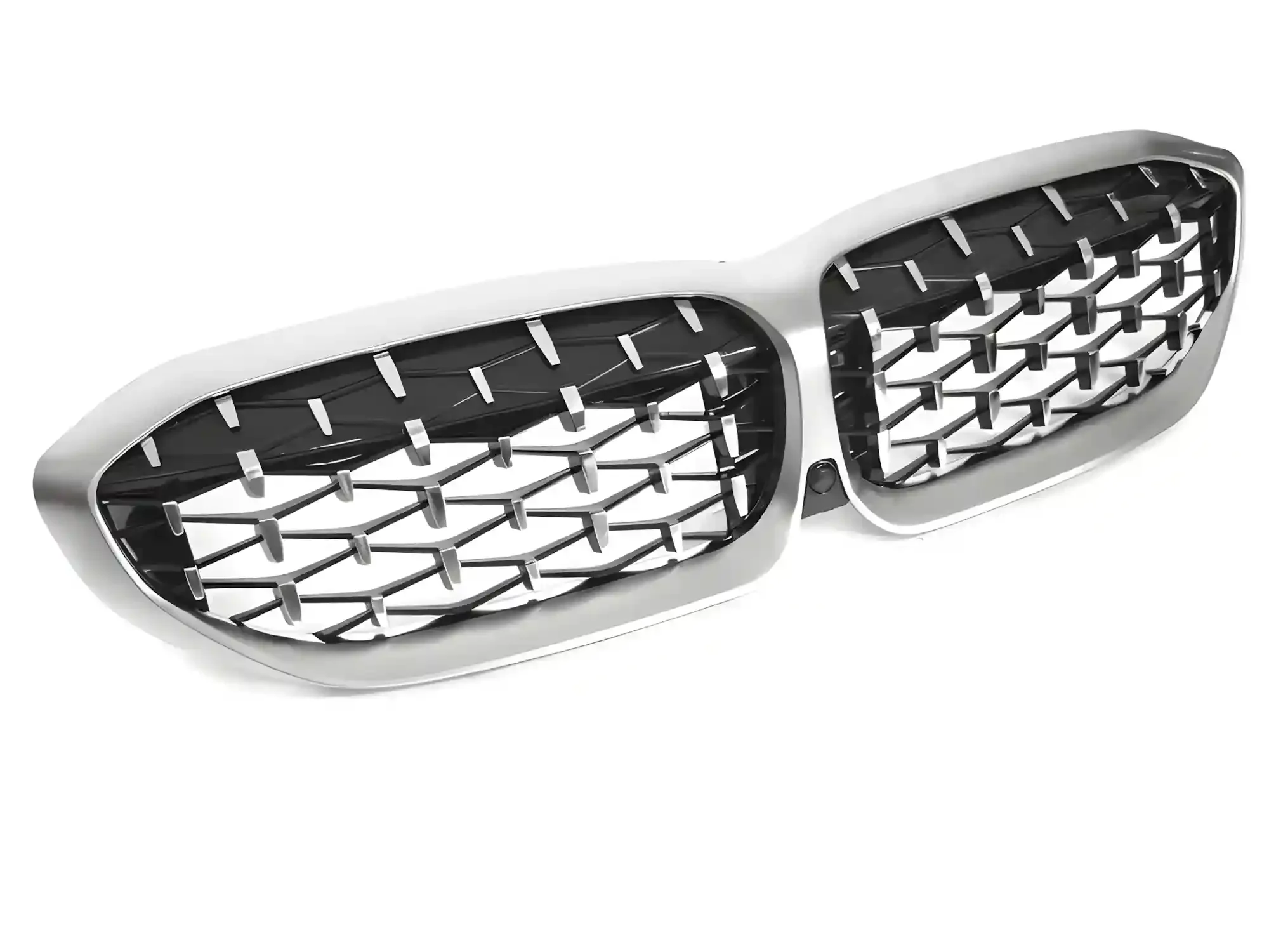 Grill BMW 3 (G20 / G21) 2019 - 2022 │ Sportsgrill diamond-stil - sølv matt chrome