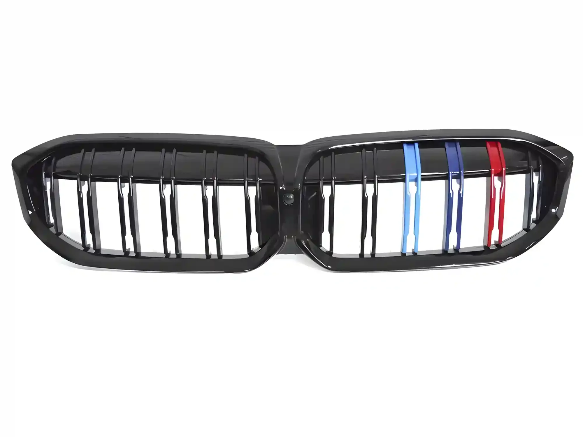 Grill BMW 3 (G20 / G21) Facelift 2022 -> │ Sportsgrill M Performance-stil - gloss black tri-colour double bar – bilde 2