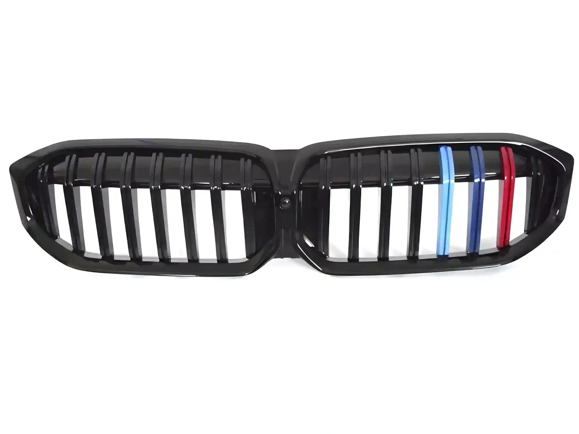 Grill BMW 3 (G20 / G21) LCI 2022 -> │ Sportsgrill M Performance-stil - gloss black tri-colour double bar – bilde 2
