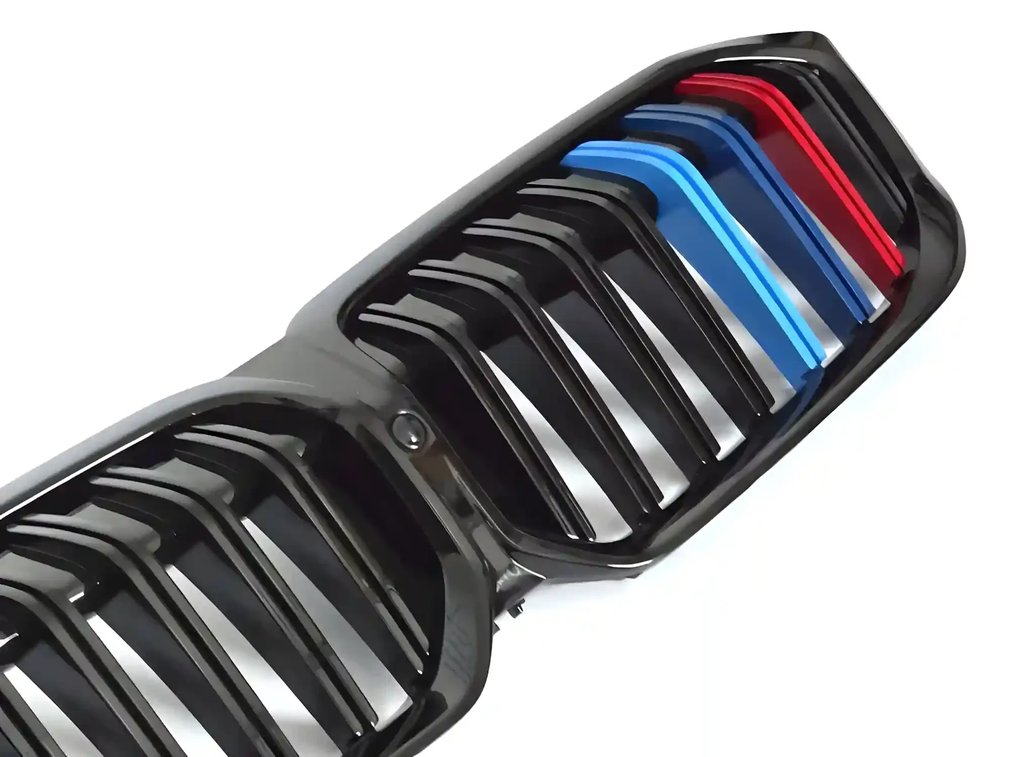 Grill BMW 3 (G20 / G21) LCI 2022 -> │ Sportsgrill M Performance-stil - gloss black tri-colour double bar – bilde 3