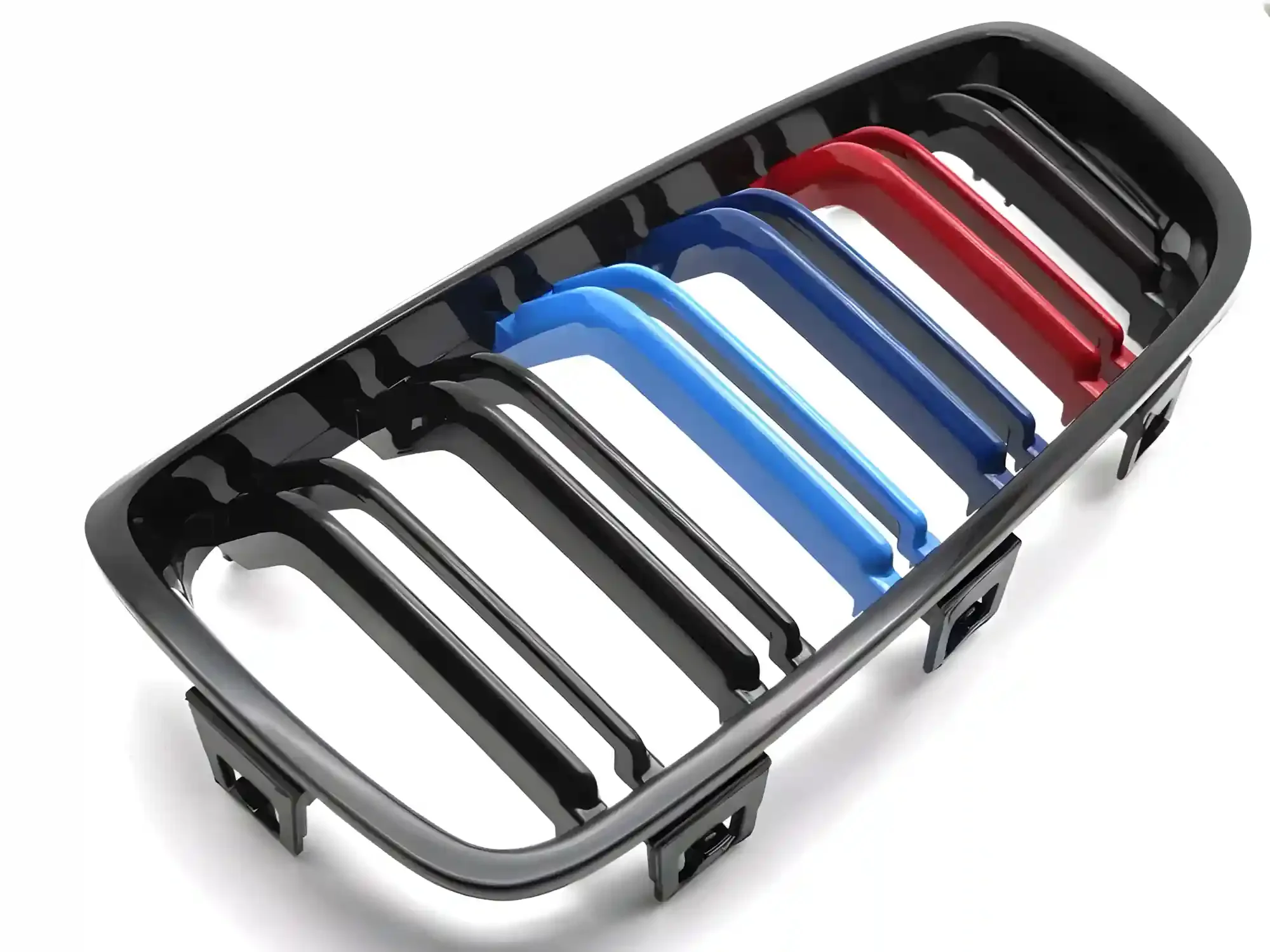 Grill BMW 4 (F32 / F33 / F36) 2013 - 2020 │ Sportsgrill M Performance-stil - gloss black tri-colour double bar – bilde 4