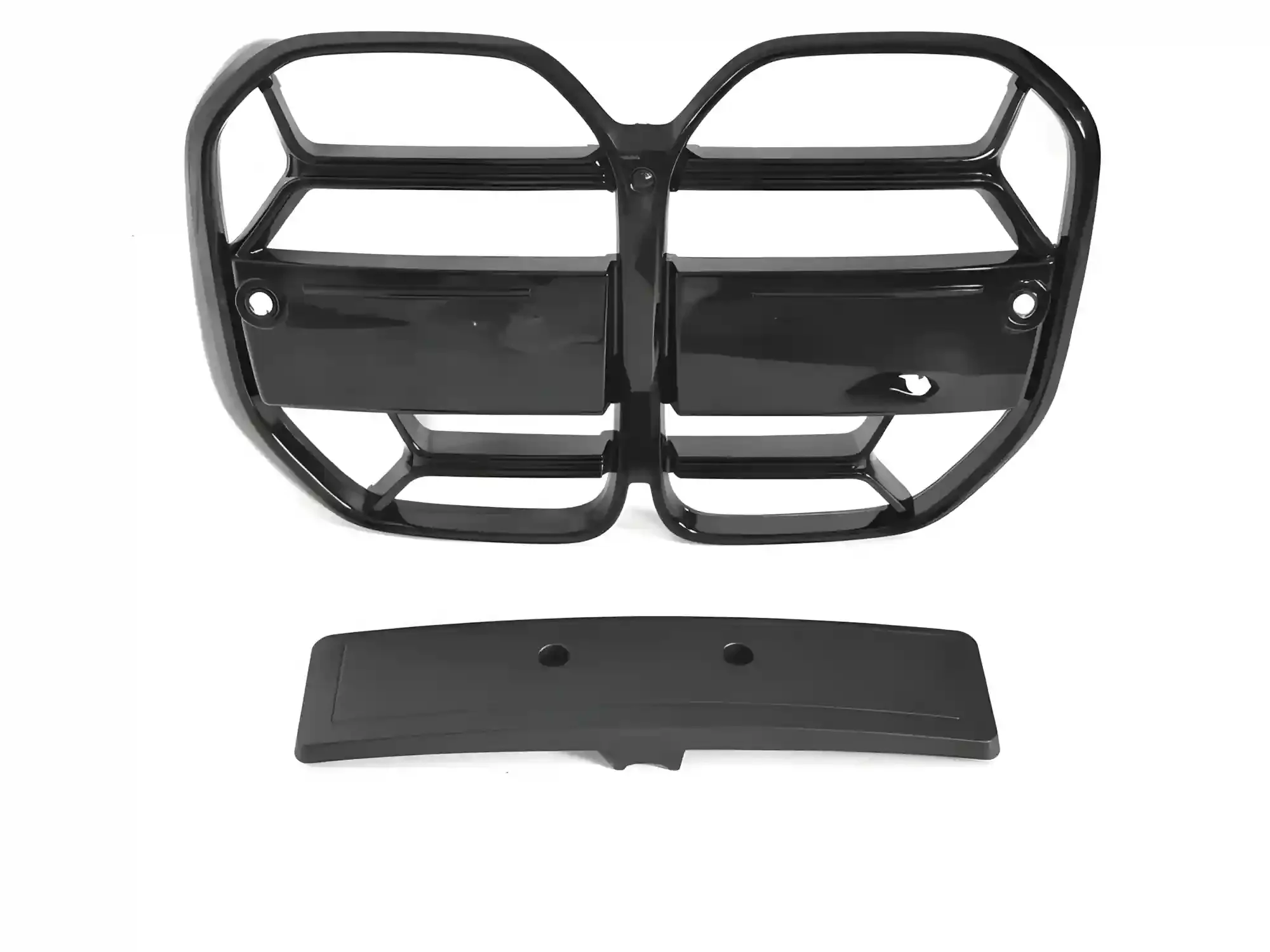 Grill BMW 4 (G22 / G23) 2020 -> │ Sportsgrill M Performance-stil - svart høyglans double slat – bilde 2