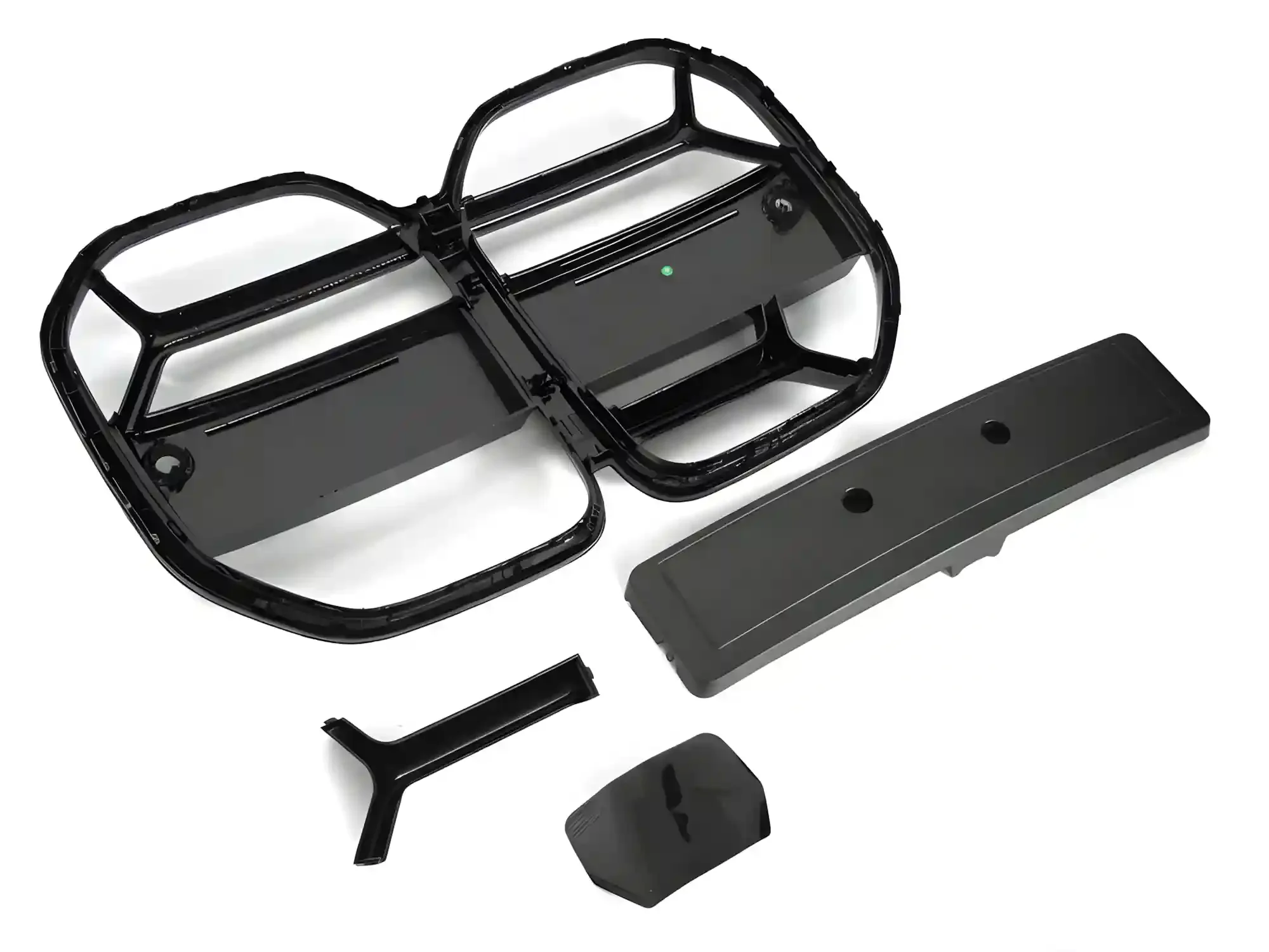 Grill BMW 4 (G22 / G23) 2020 -> │ Sportsgrill M Performance-stil - svart høyglans double slat – bilde 4