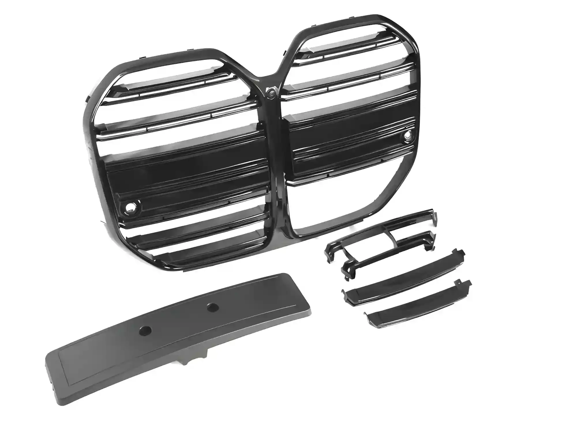 Grill BMW 4 (G26) Gran Coupe 2021 -> │ Sportsgrill M4-stil - svart høyglans double slat