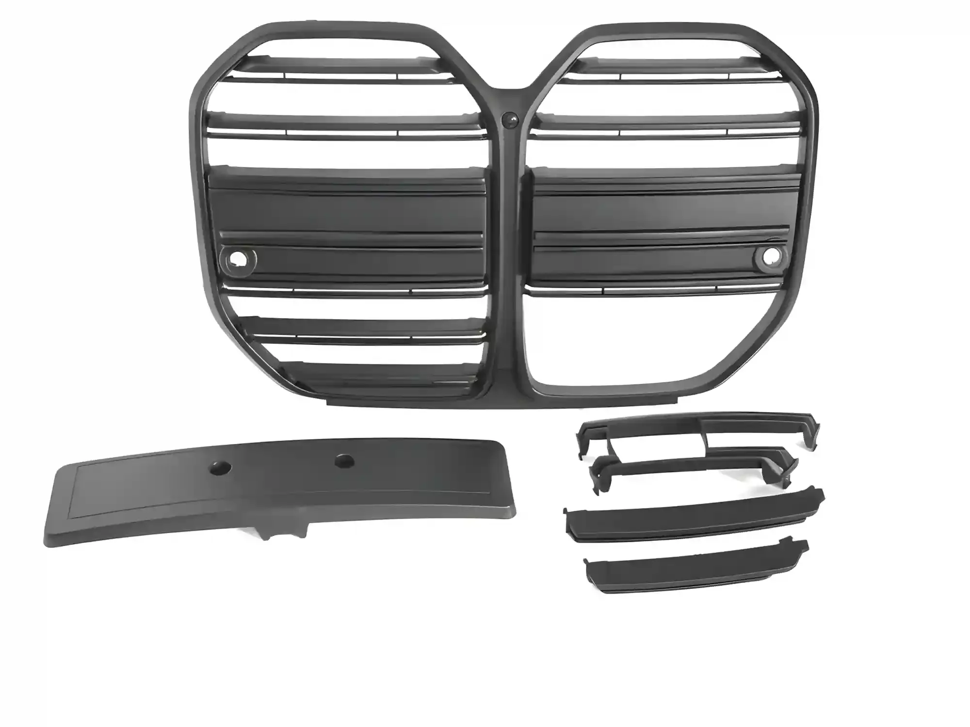 Grill BMW 4 (G26) Gran Coupe 2021 → │ Sportsgrill M4-stil - svart matt double slat – bilde 2