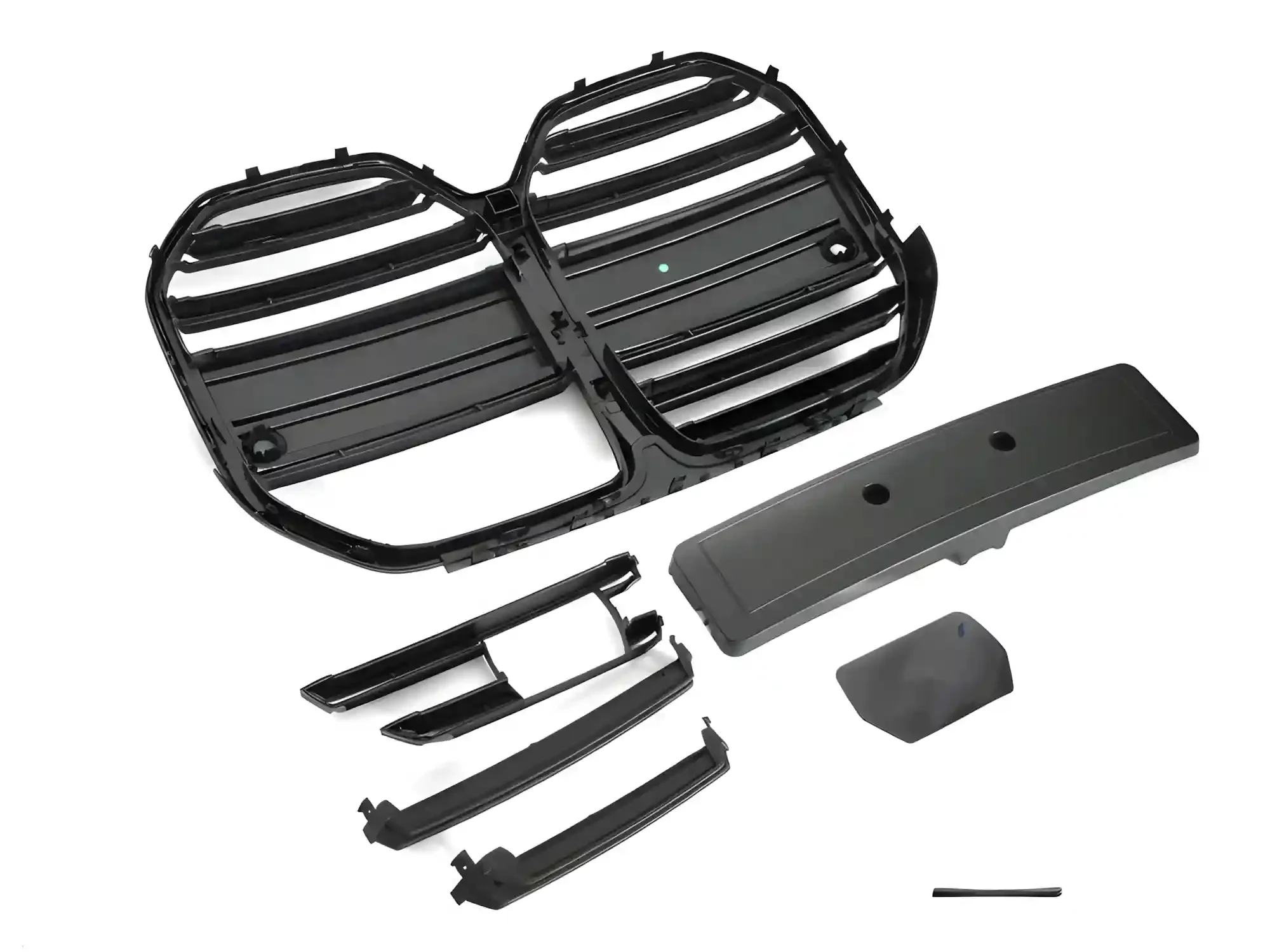 Grill BMW 4 (G26) Gran Coupe 2021 → │ Sportsgrill M4-stil - svart matt double slat – bilde 4