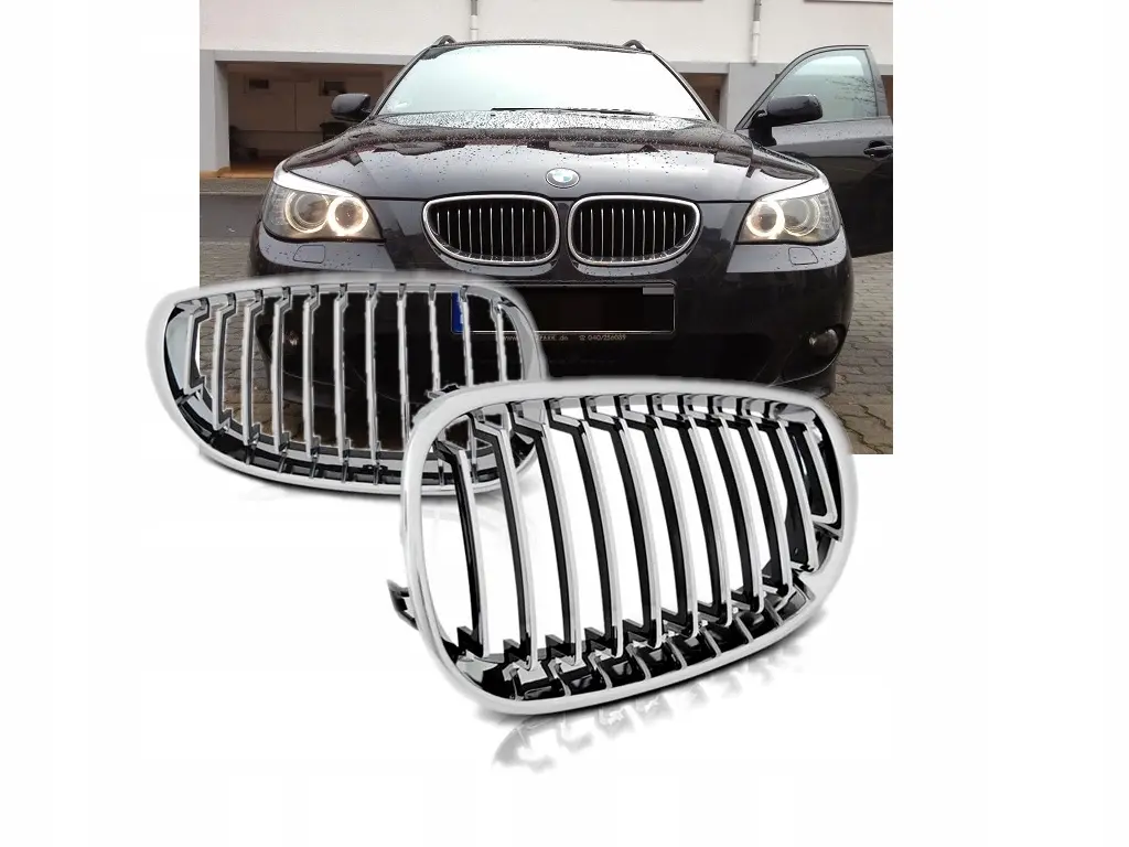 Grill BMW 5 (E60/E61) 2003 - 2010 | CHROME – bilde 5