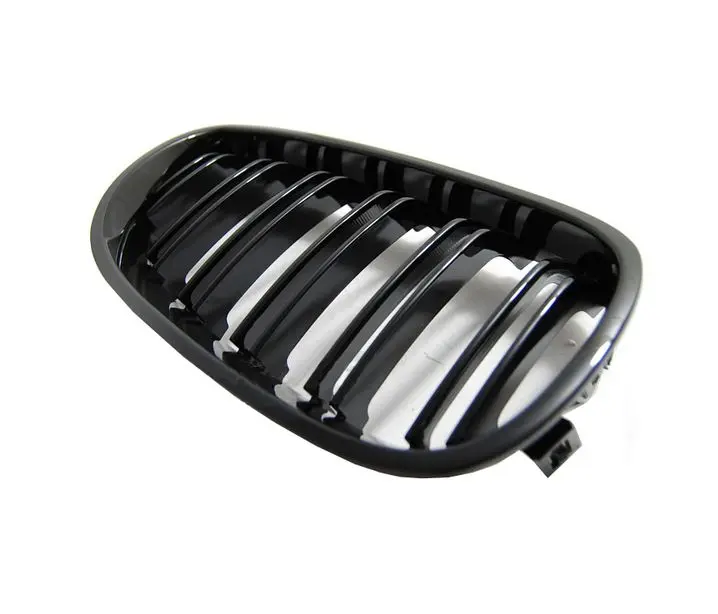 Grill BMW 5 (E60/E61) 2003 - 2010 │ GLOSSY BLACK DOUBLE BAR SPORT LOOK Image 2
