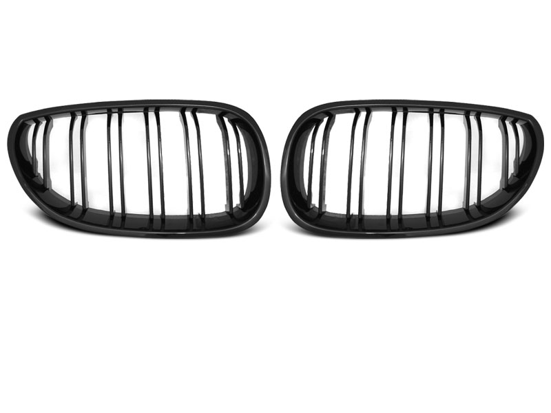 Grill BMW 5 (E60/E61) 2003 - 2010 │ GLOSSY BLACK DOUBLE BAR SPORT LOOK Image 5