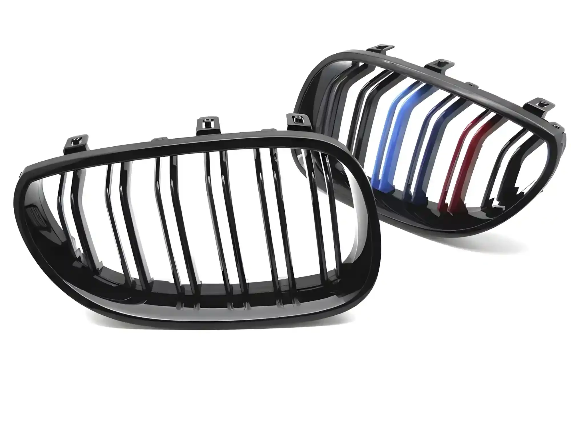 Grill BMW 5 (E60 / E61) 2003 - 2010 │ Sportsgrill M Performance-stil - gloss black tri-colour double bar