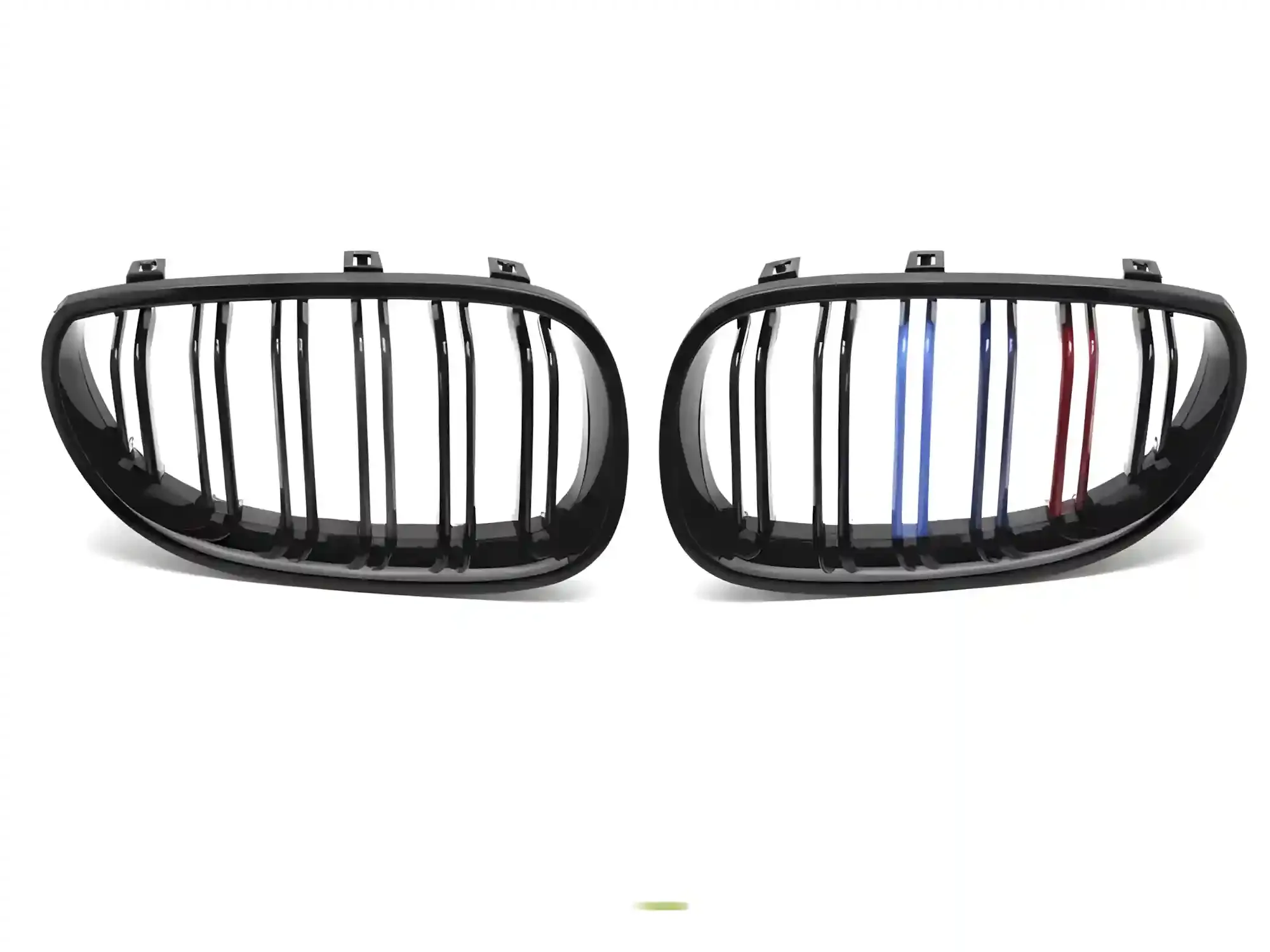 Grill BMW 5 (E60 / E61) 2003 - 2010 │ Sportsgrill M Performance-stil - gloss black tri-colour double bar – bilde 2